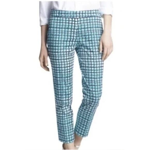 Kate Spade Mindy Cropped Pants in Checked Plaid Size 10 - Picture 1 of 5